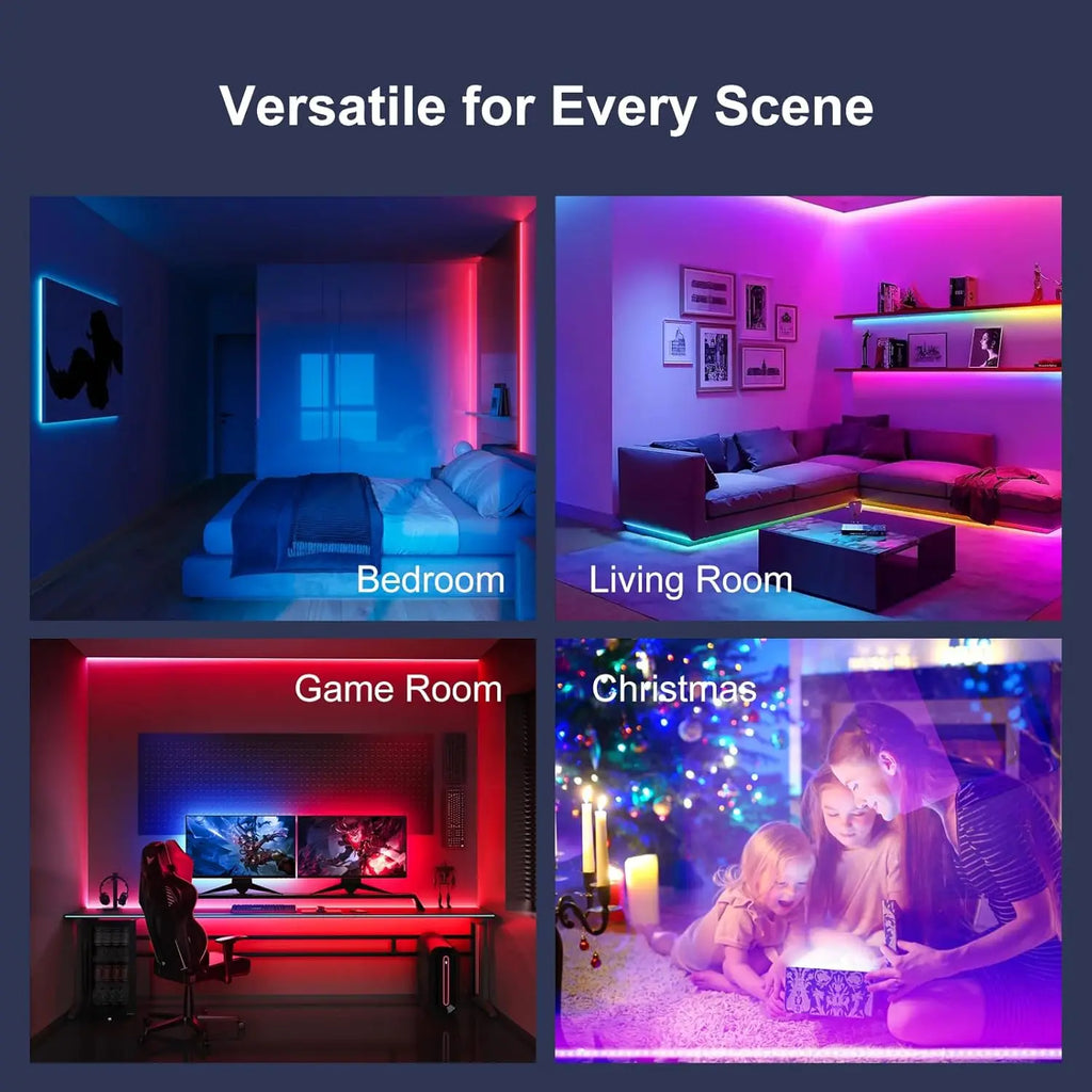 Ruban LED RGB Connecté Bluetooth (30m / 40m) + synchronisation musique